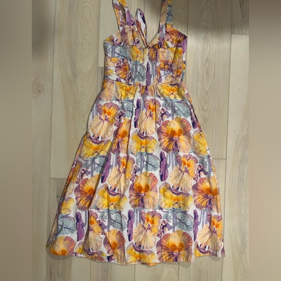 Anthropologie x Cecilia Pettersson tie-front midi dress: - Picture 3 of 10